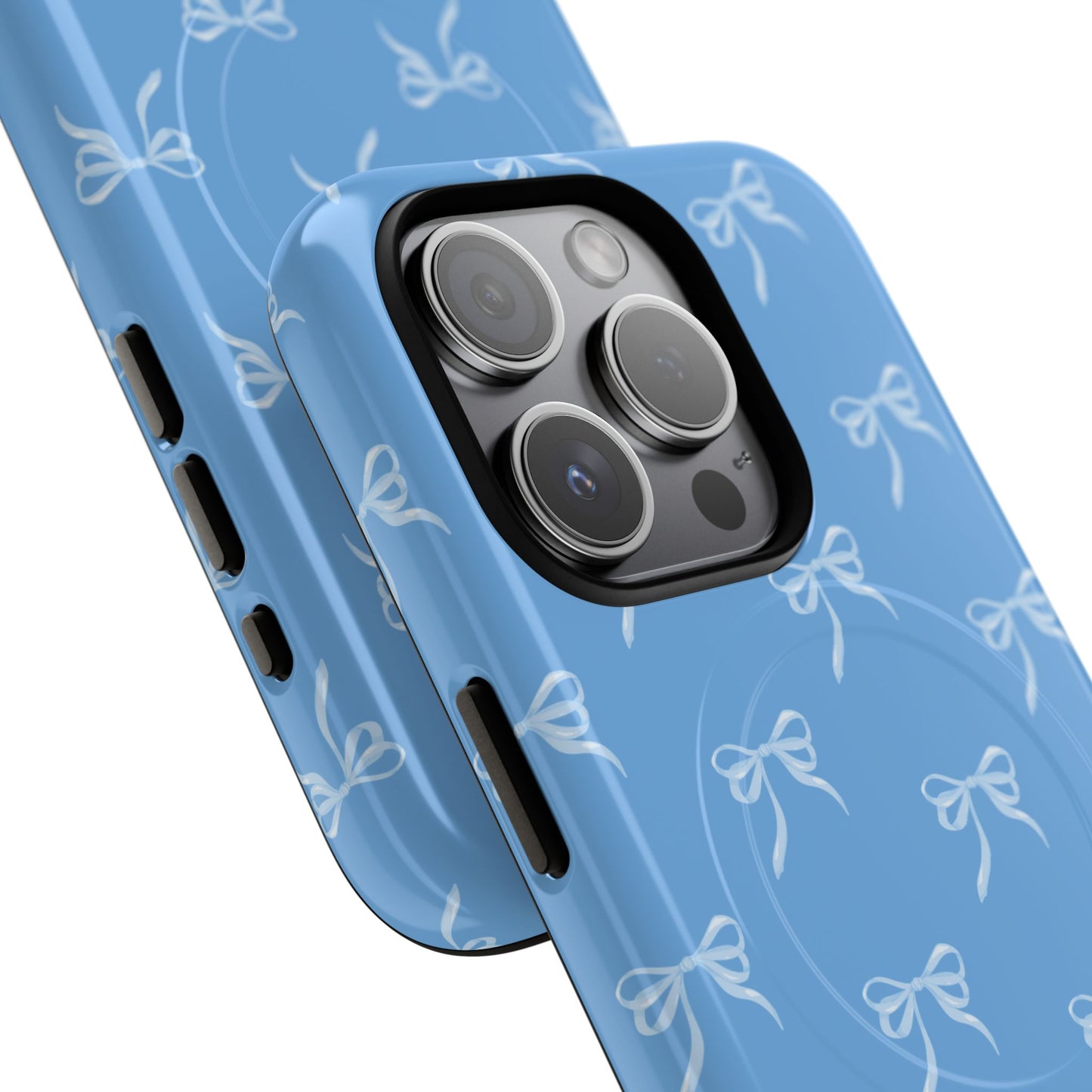 Blue Bow Coquette Design Tough Phone Case, Cute Phone Cover, Durable iPhone Case, Stylish Gift for Her