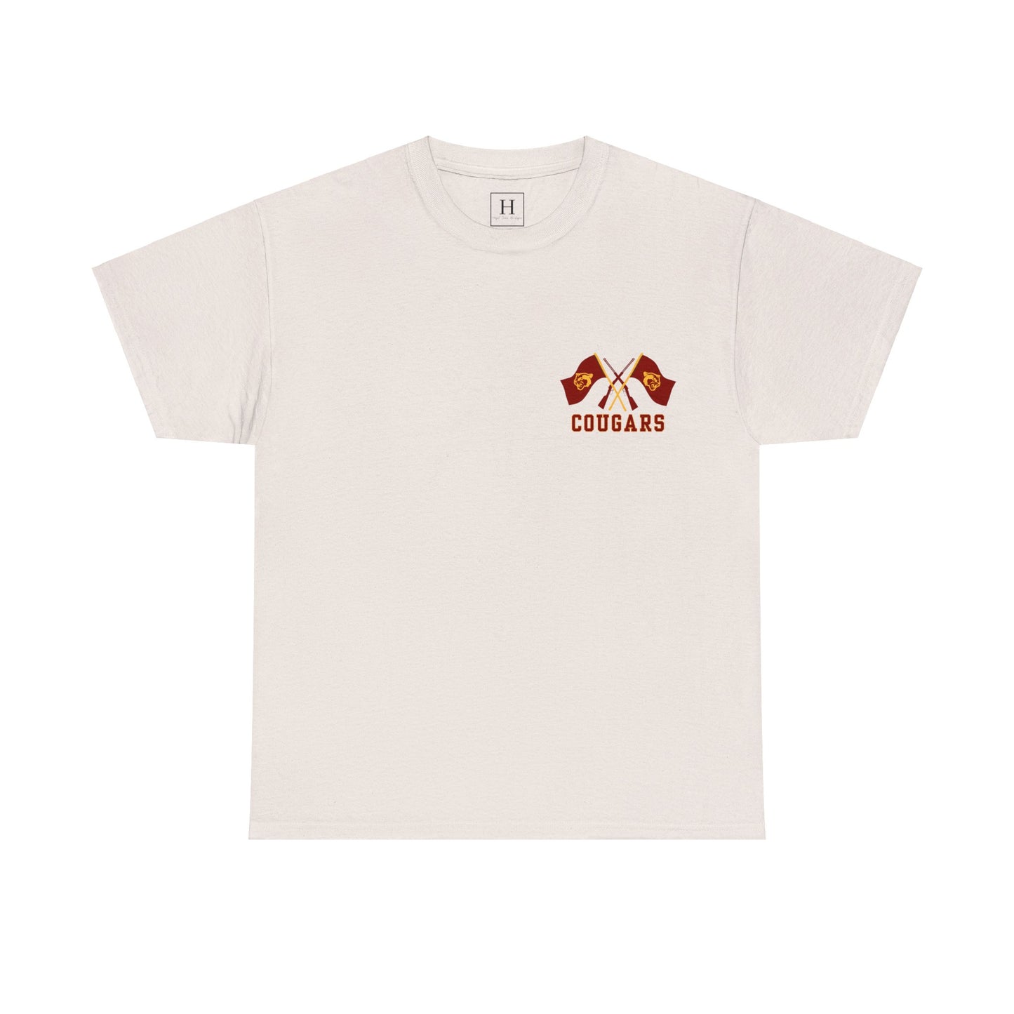GMS Garrard Middle School Cougars Color Guard T-Shirt (Front & Back)