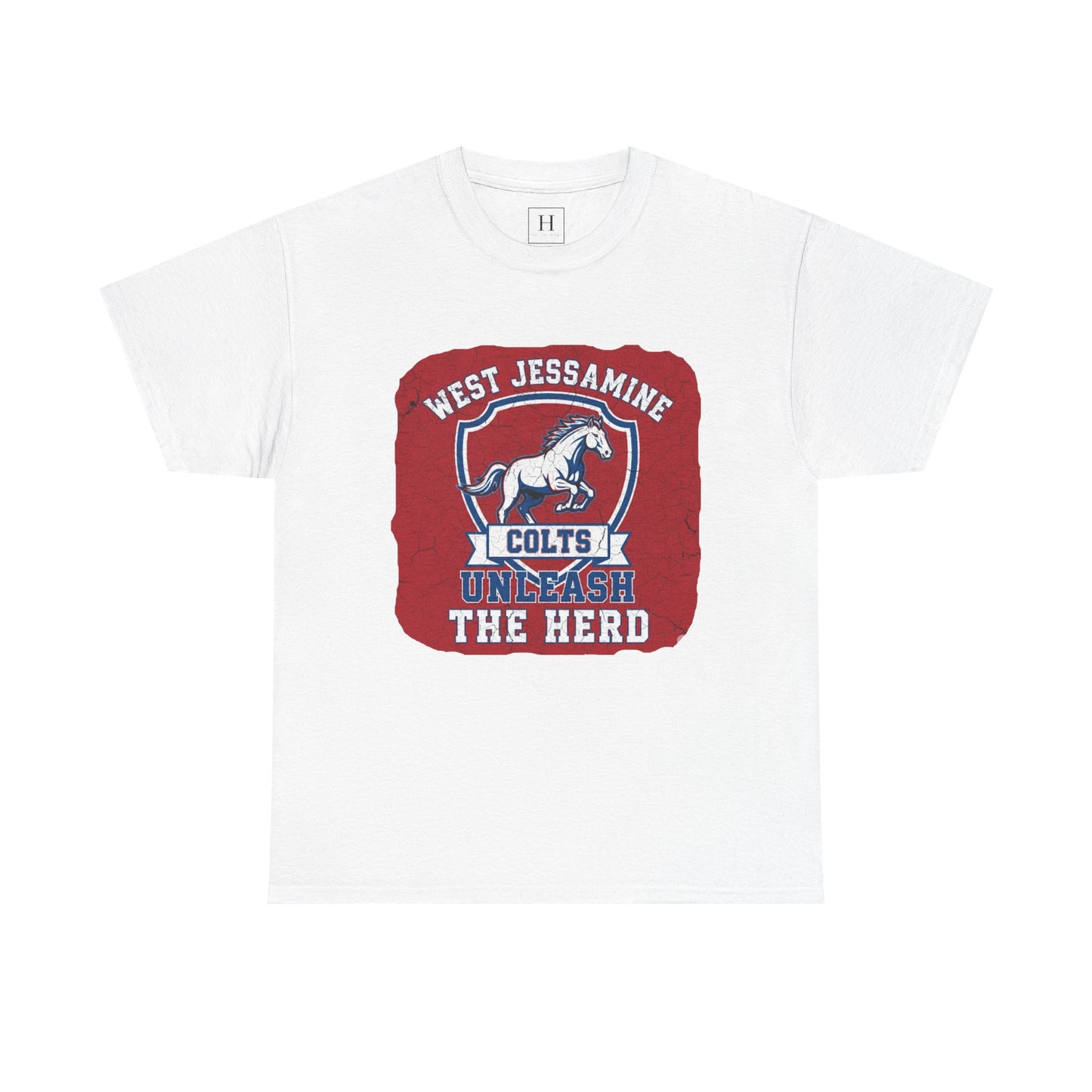 West Jessamine Colts - Unleash The Herd - Red BG Unisex Shirt