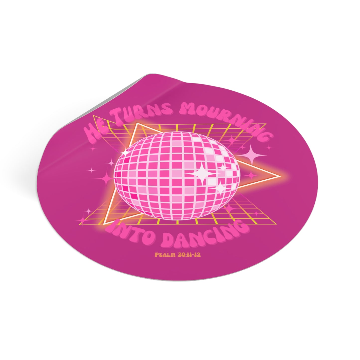 mourning into dancing christian Round Vinyl Stickers