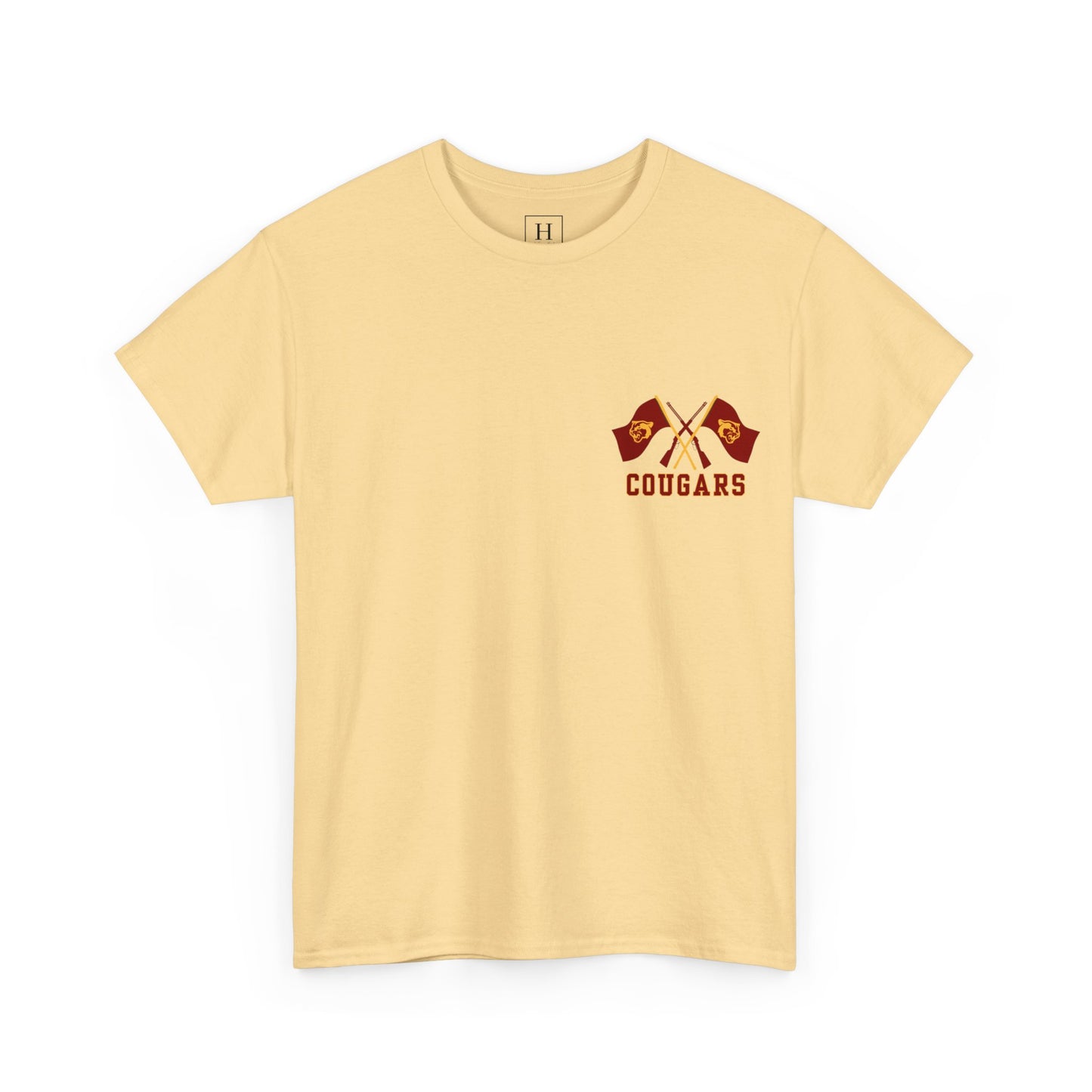 GMS Garrard Middle School Cougars Color Guard T-Shirt (Front & Back)