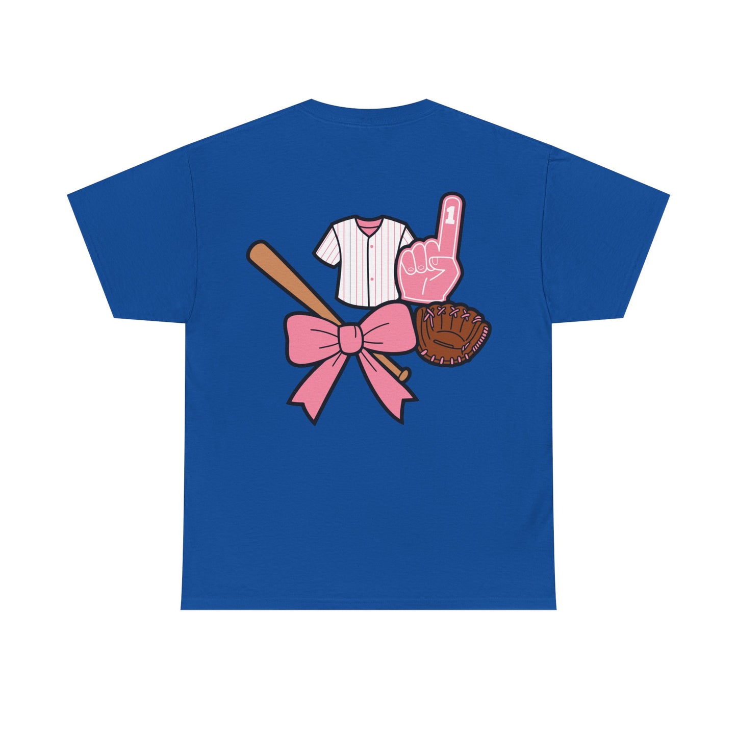 Softball/Baseball Sport Tee (Front & Back) - Unisex Heavy Cotton