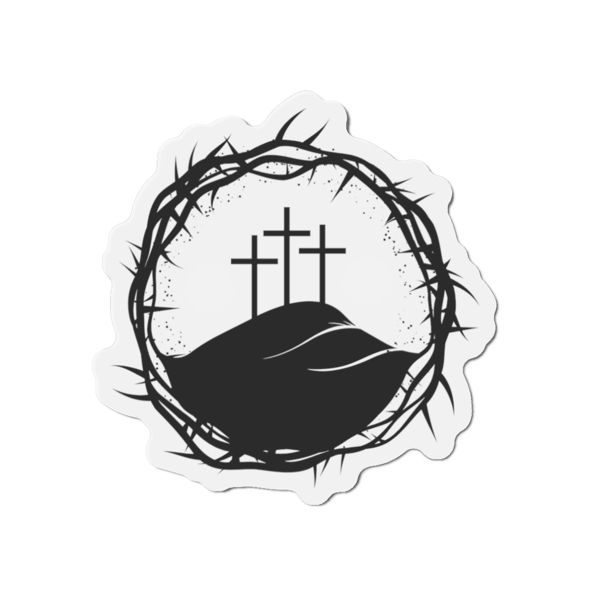 Christian King Crown w/ Cross Die-Cut Magnets for Home Decor, Stylish Refrigerator Magnet, Personalized Office Decor, Custom Gift Idea, Modern Home Accessories