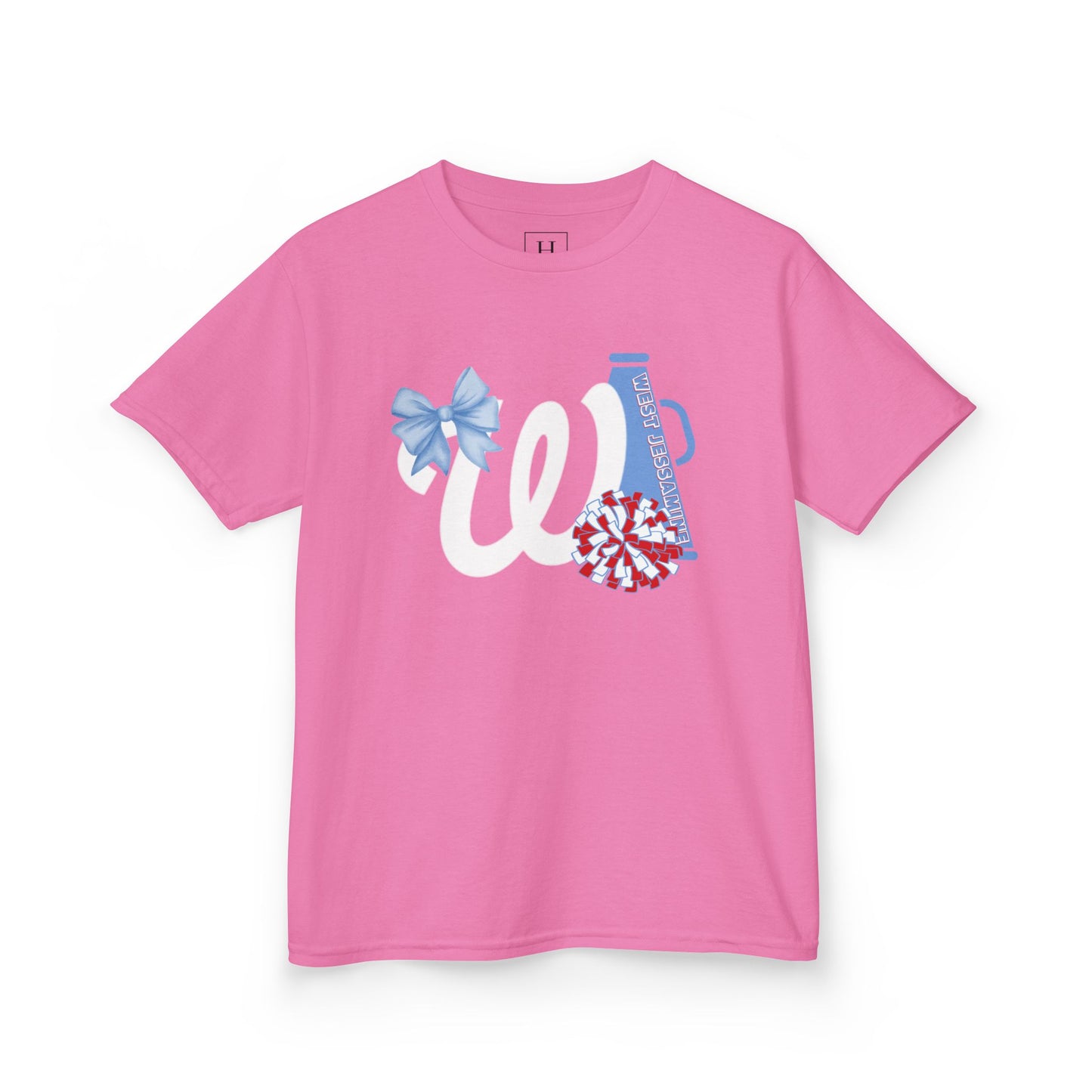 YOUTH -- West Jessamine Cheer Bow, Megaphone & Poms - Unisex Shirt