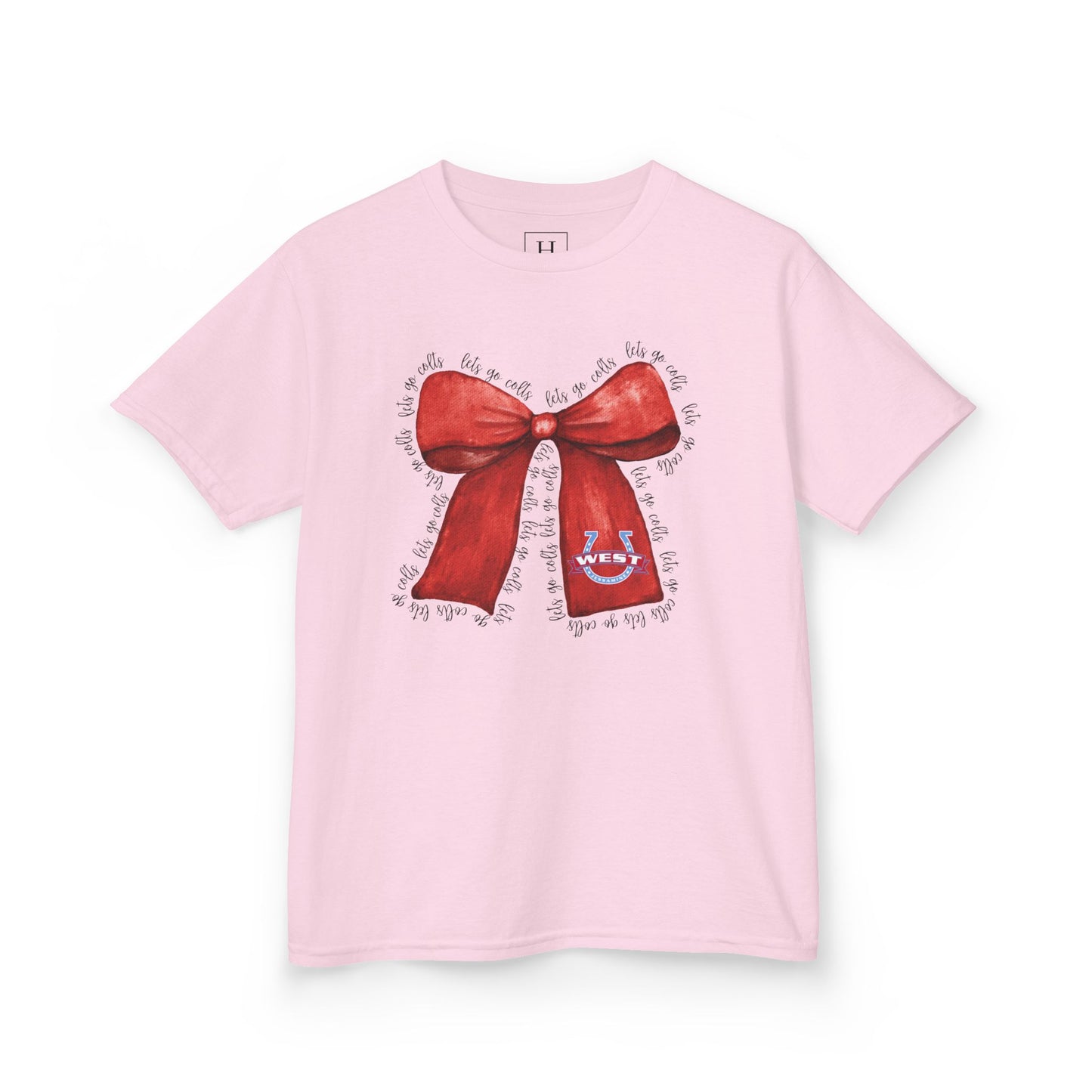 YOUTH --- Let's Go Colts Bow - West Horseshoe Logo Unisex T-Shirt