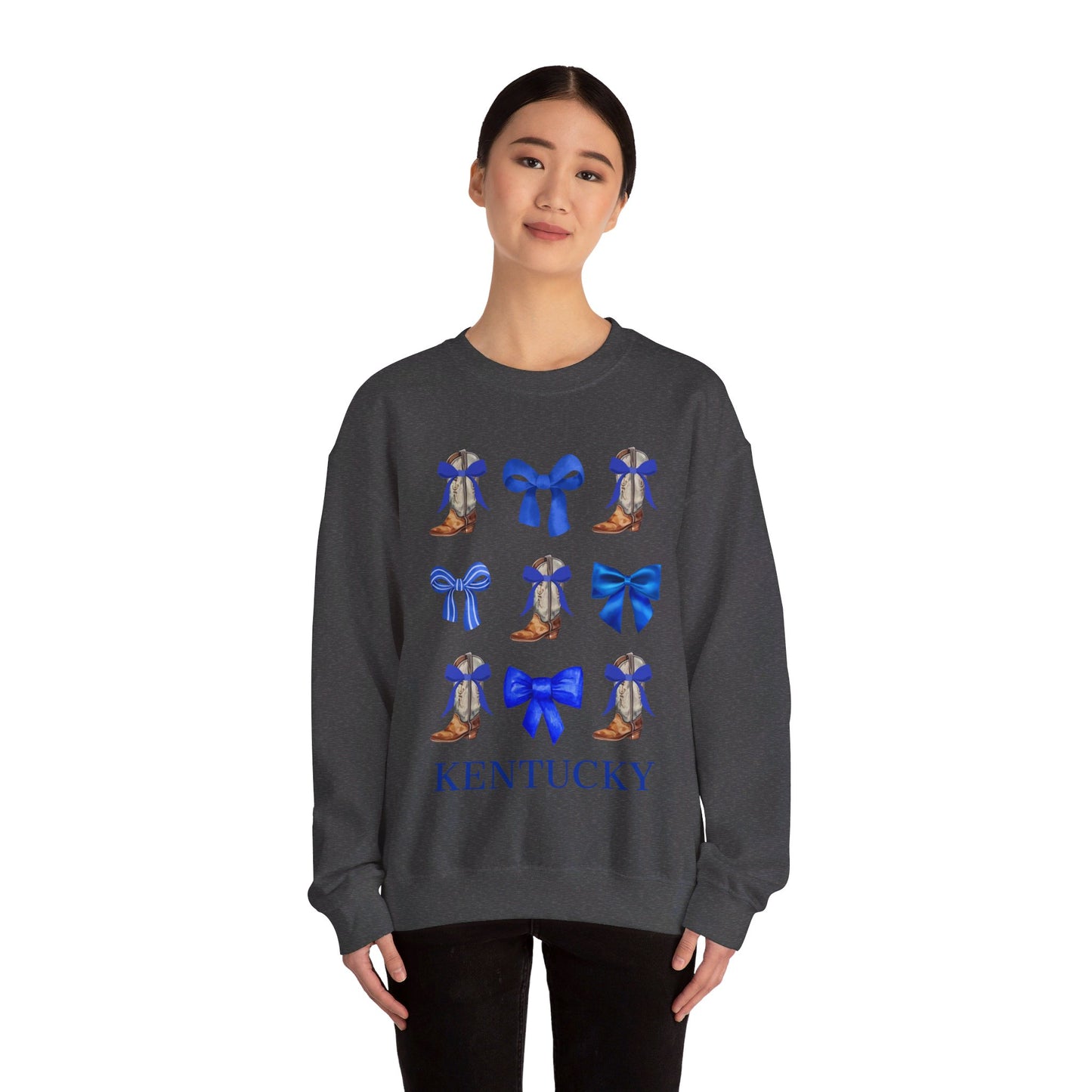 Kentucky Wildcats Coquette Cowgirl Boots & Bows Sweater