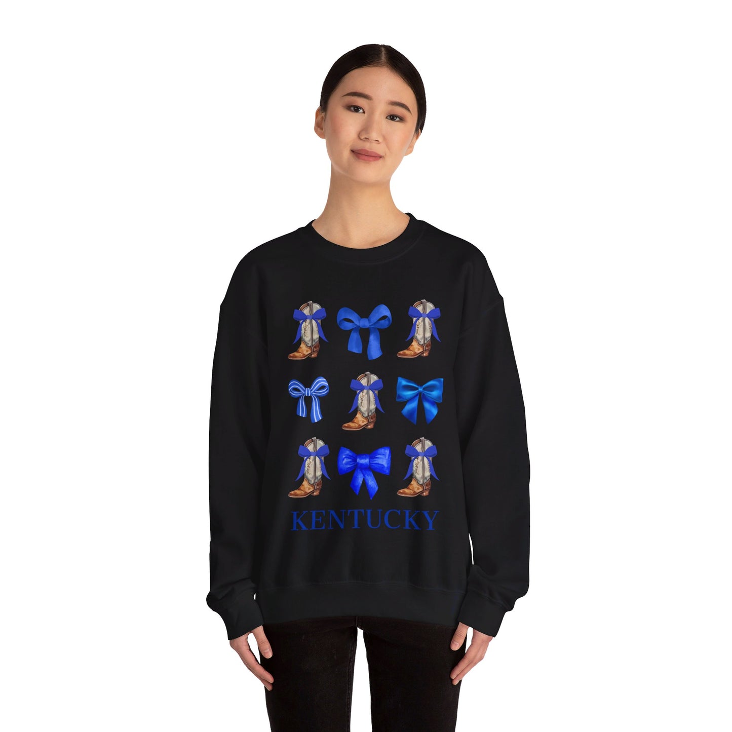 Kentucky Wildcats Coquette Cowgirl Boots & Bows Sweater