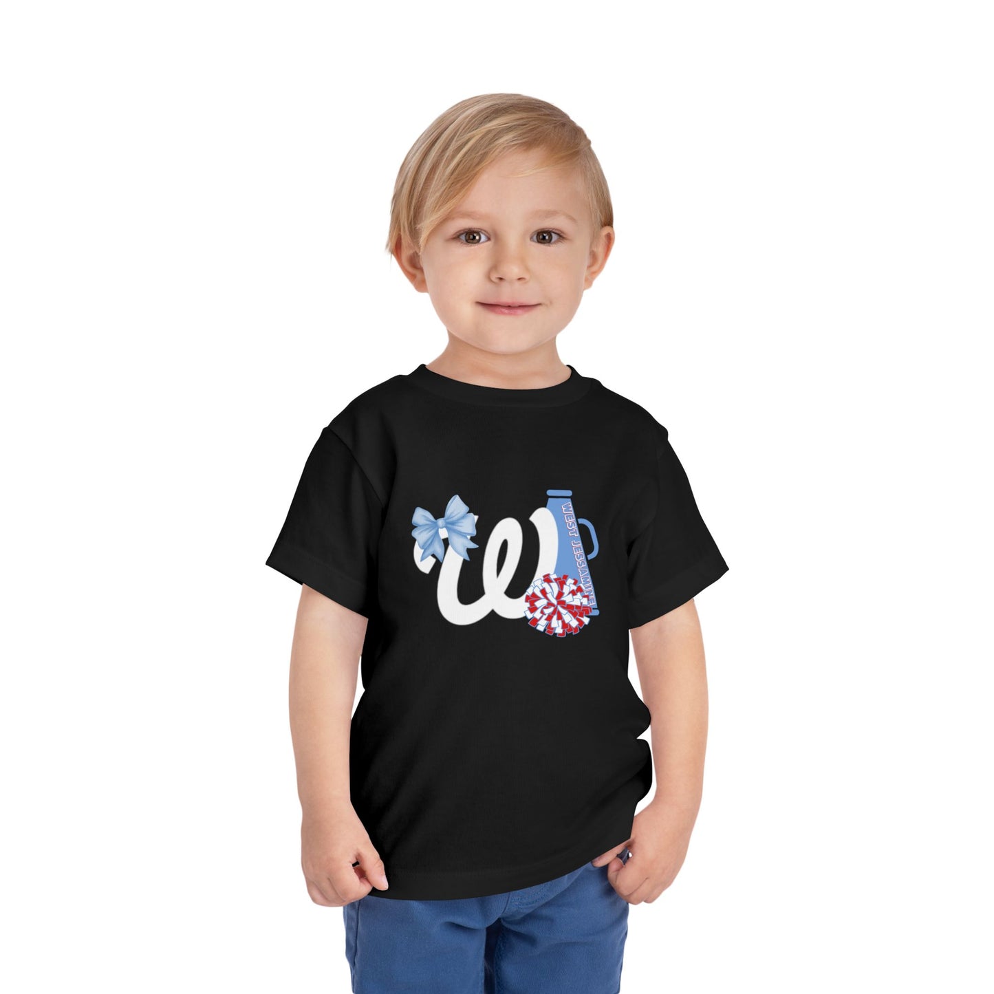 Toddler; West Jessamine Coquette W Logo with Bow; Let's Go Colts - Unisex T-shirt