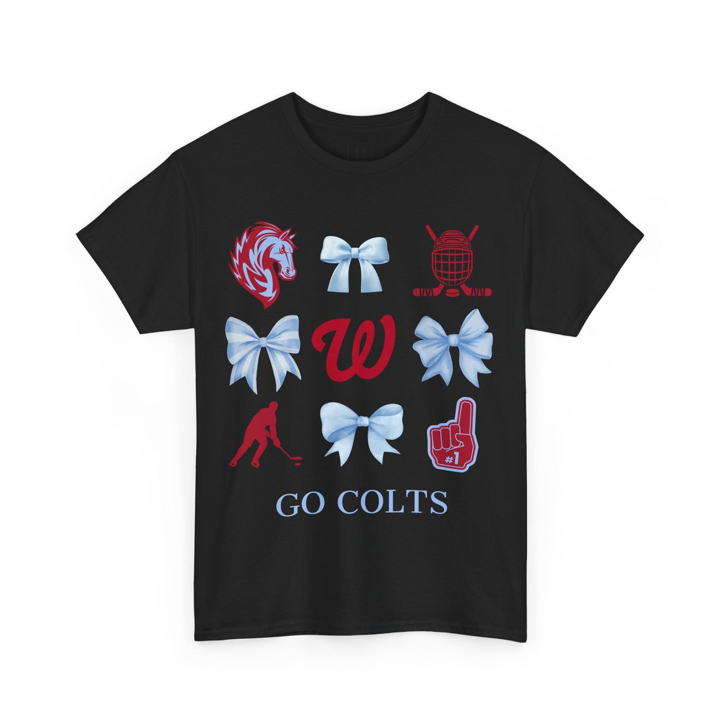 West Jessamine Colts Coquette Hockey Bows - Unisex Tee