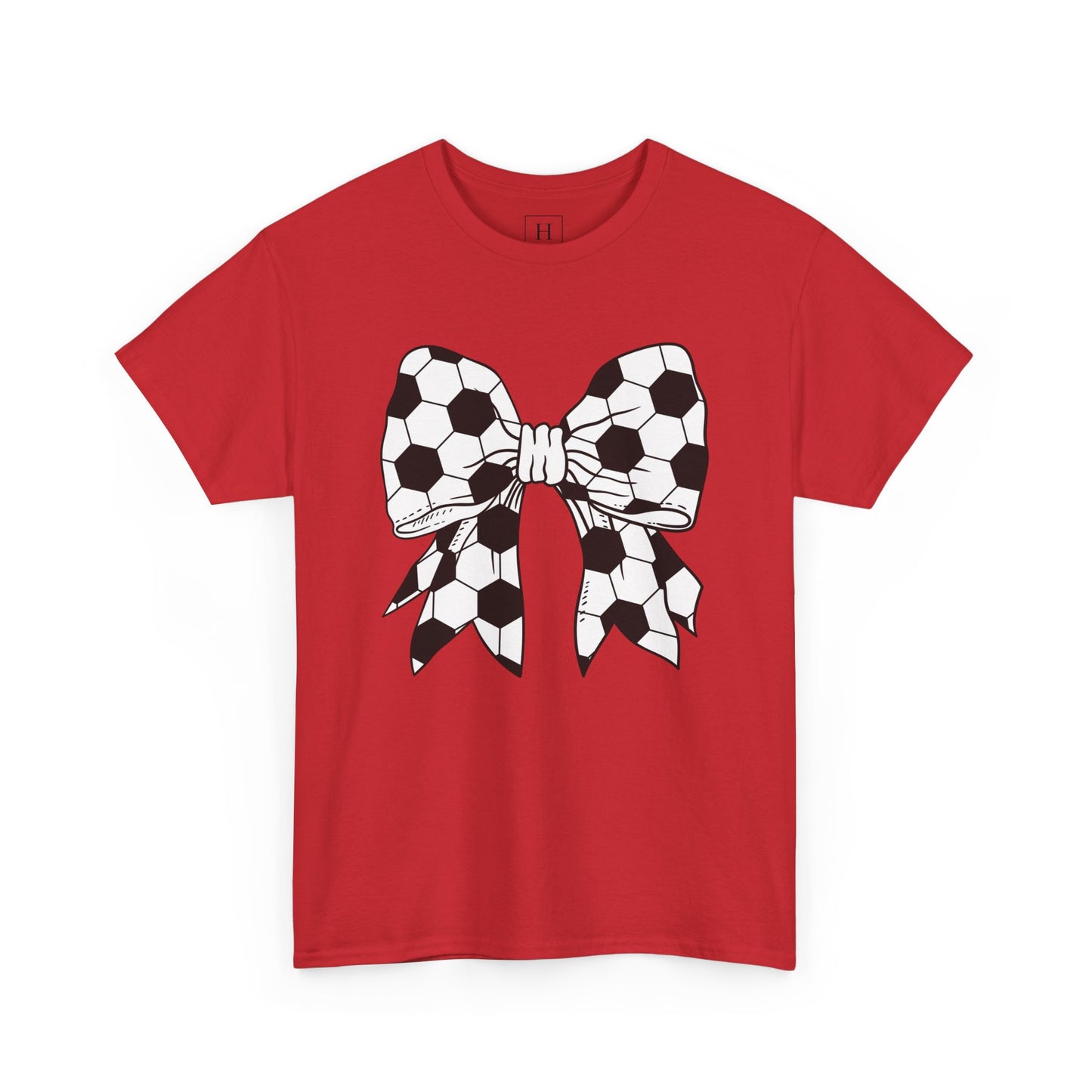 Soccer Sport Bow Tee - Unisex Heavy Cotton