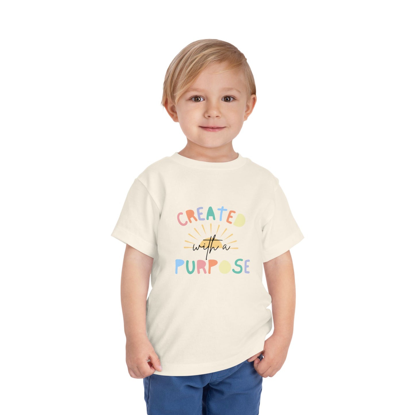 Toddler Created With A Purpose Christian Heavy Cotton Tee