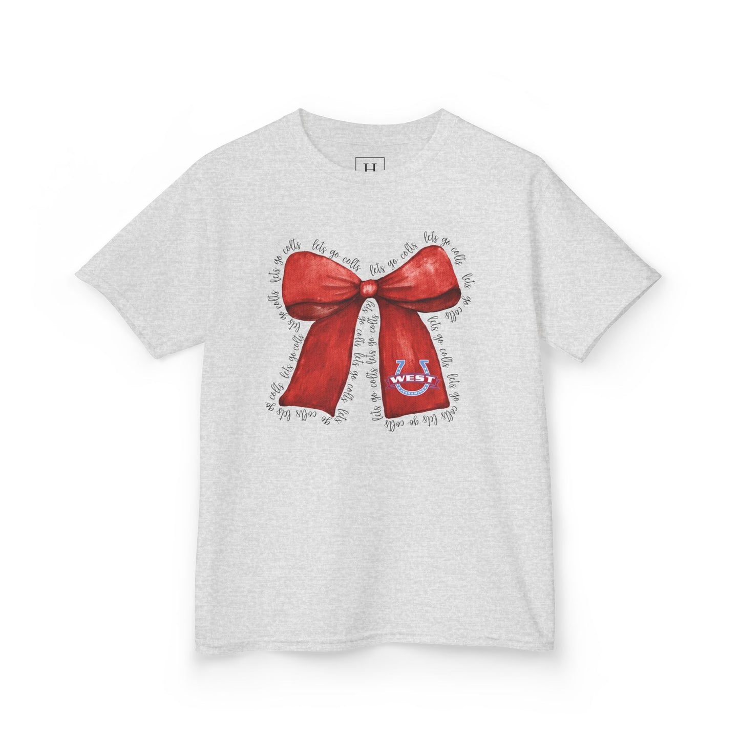 YOUTH --- Let's Go Colts Bow - West Horseshoe Logo Unisex T-Shirt