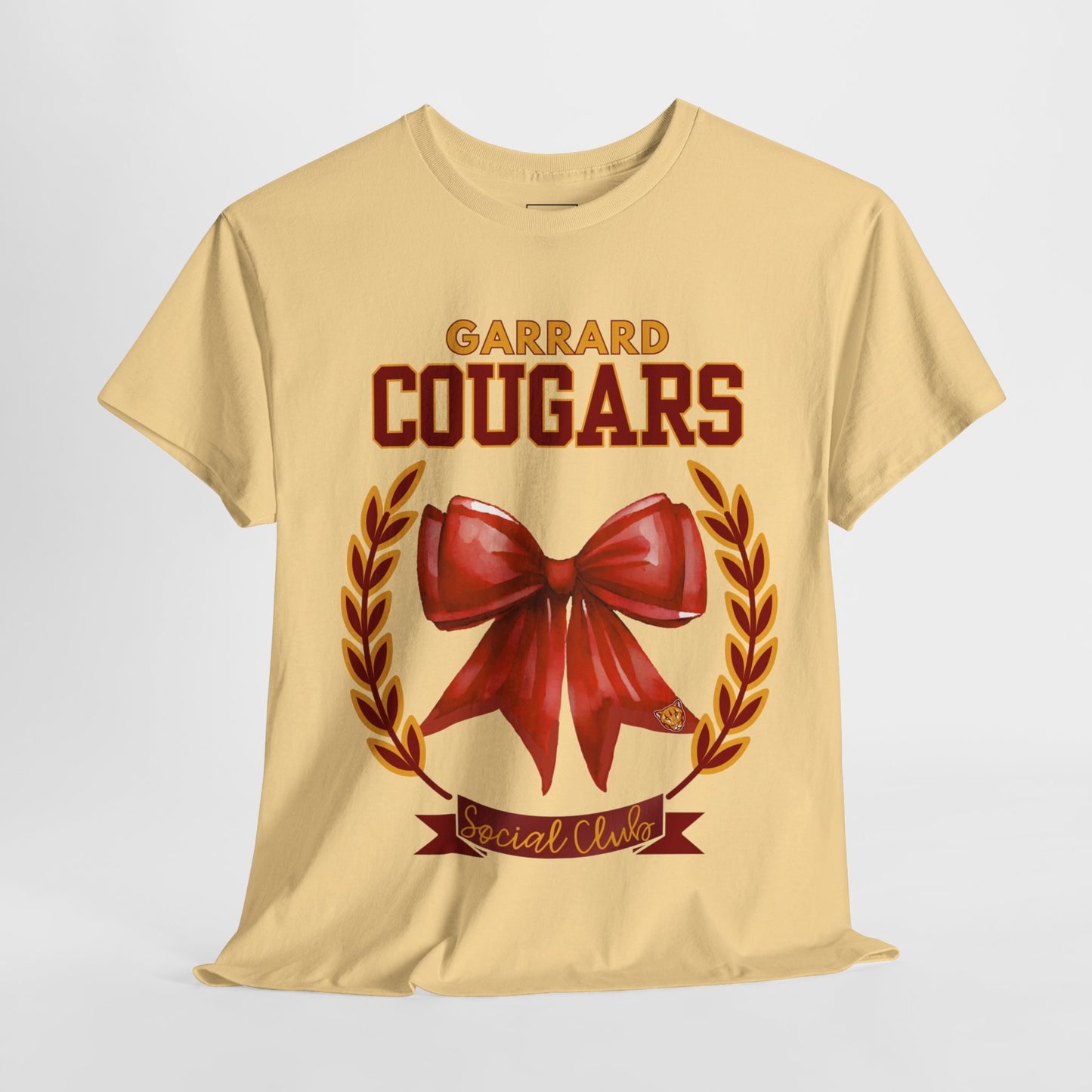 GMS Garrard Middle School Cougars Social Club T-Shirt (Front Only)