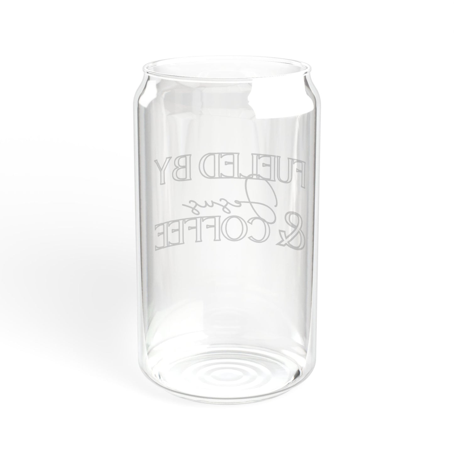 Fueled by coffee and jesus Sipper Glass, 16oz