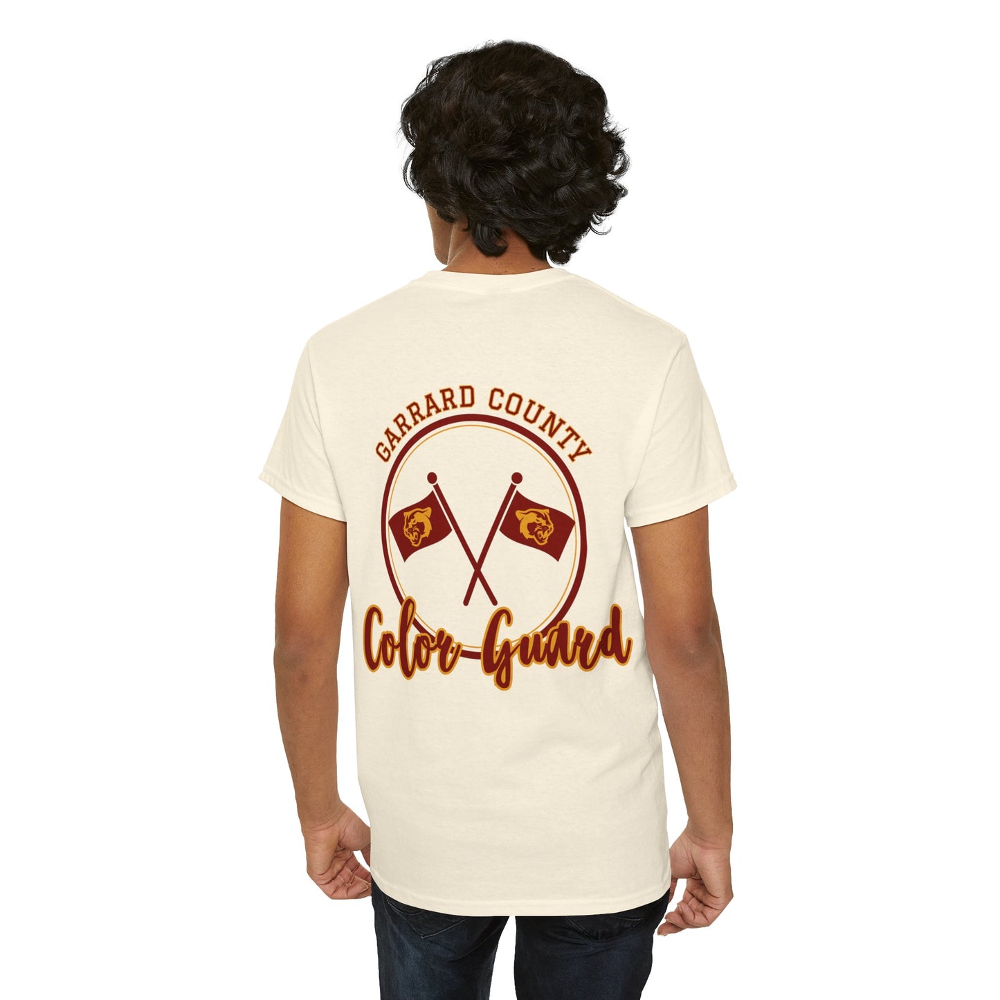 GMS Garrard Middle School Cougars Color Guard T-Shirt (Front & Back)