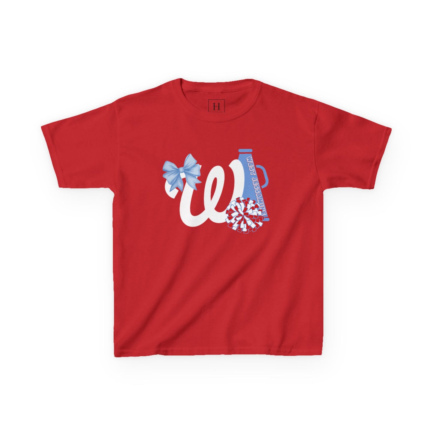 YOUTH -- West Jessamine Cheer Bow, Megaphone & Poms - Unisex Shirt
