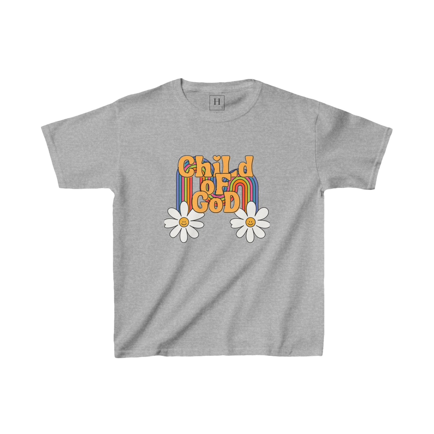 Youth Child of God Daisy Christian Heavy Cotton Tee