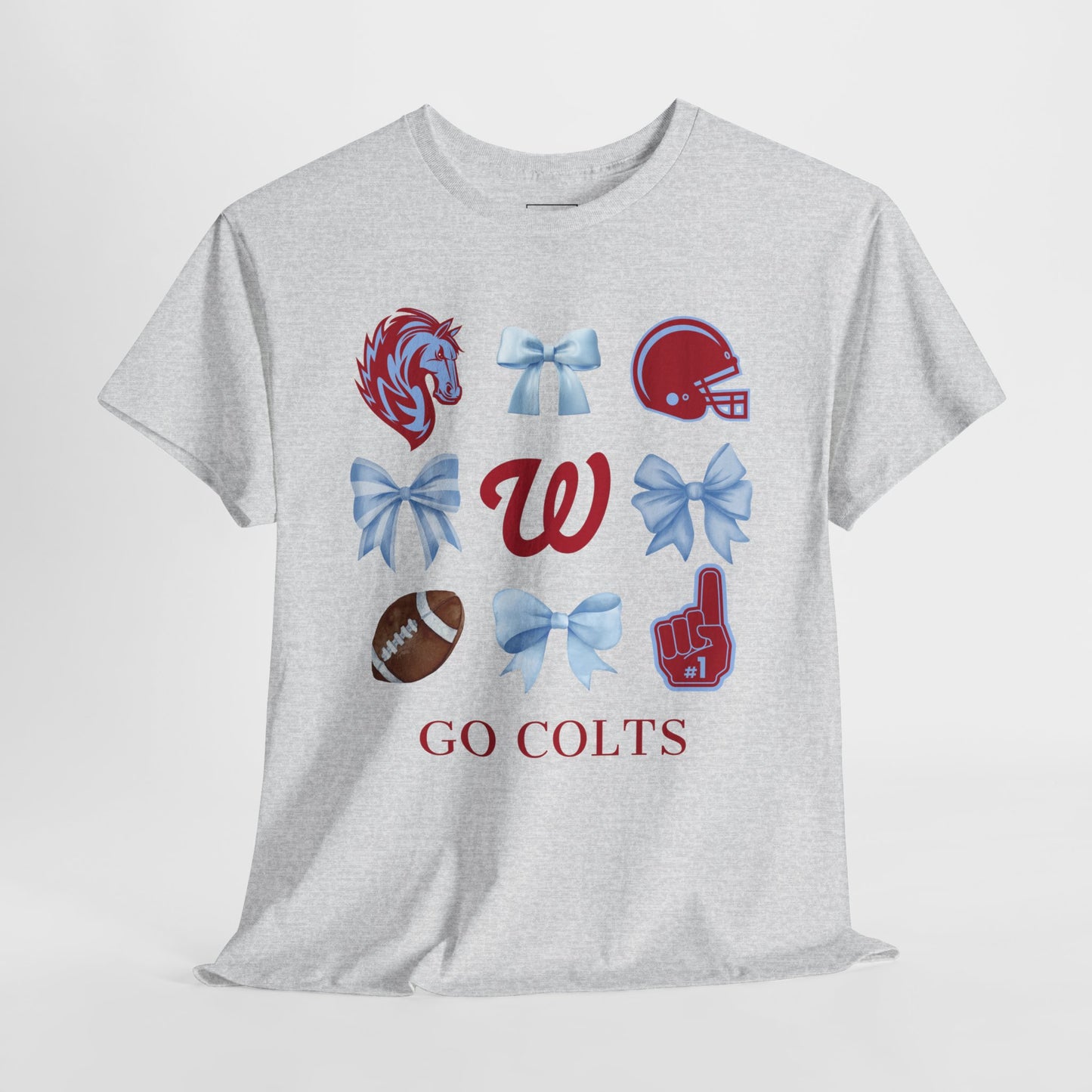 West Jessamine Colts Coquette Football Bows - Unisex Tee
