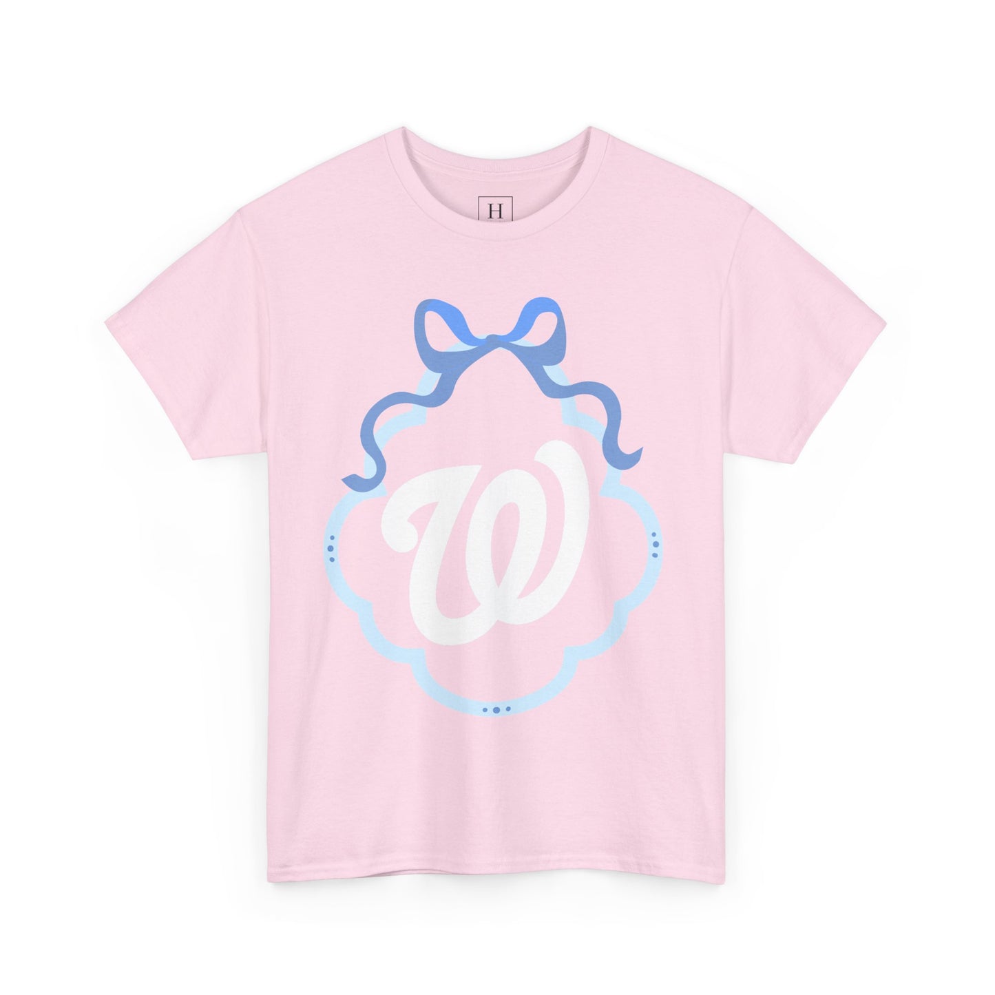 W COQUETTE BLUE BOW & BORDER