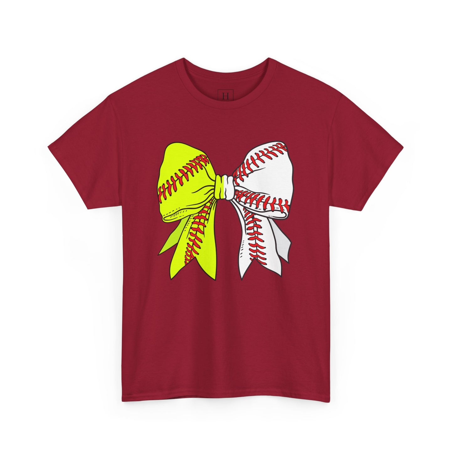 Softball Baseball Bow Unisex Tee - Sports Mama