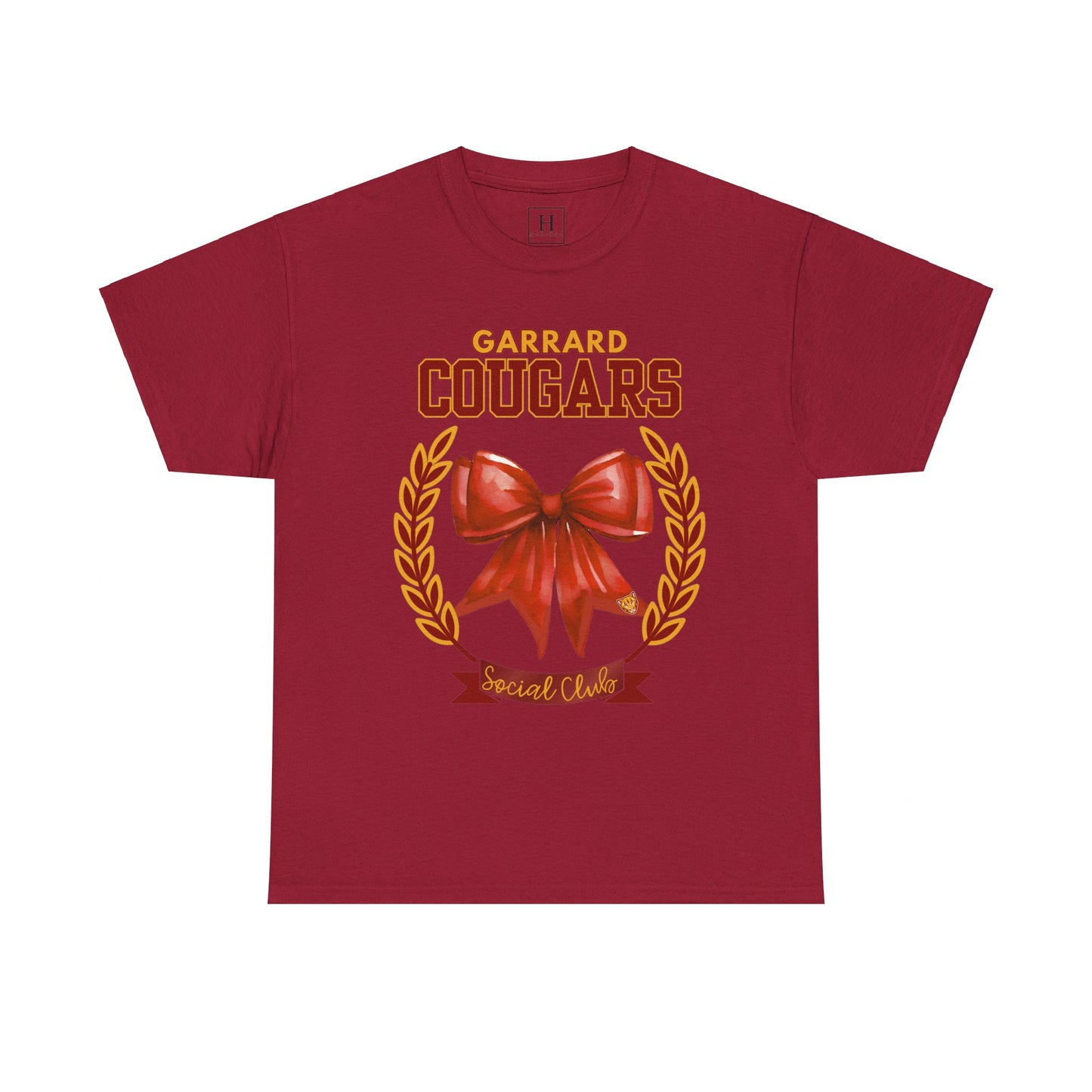 GMS Garrard Middle School Cougars Social Club T-Shirt (Front Only)