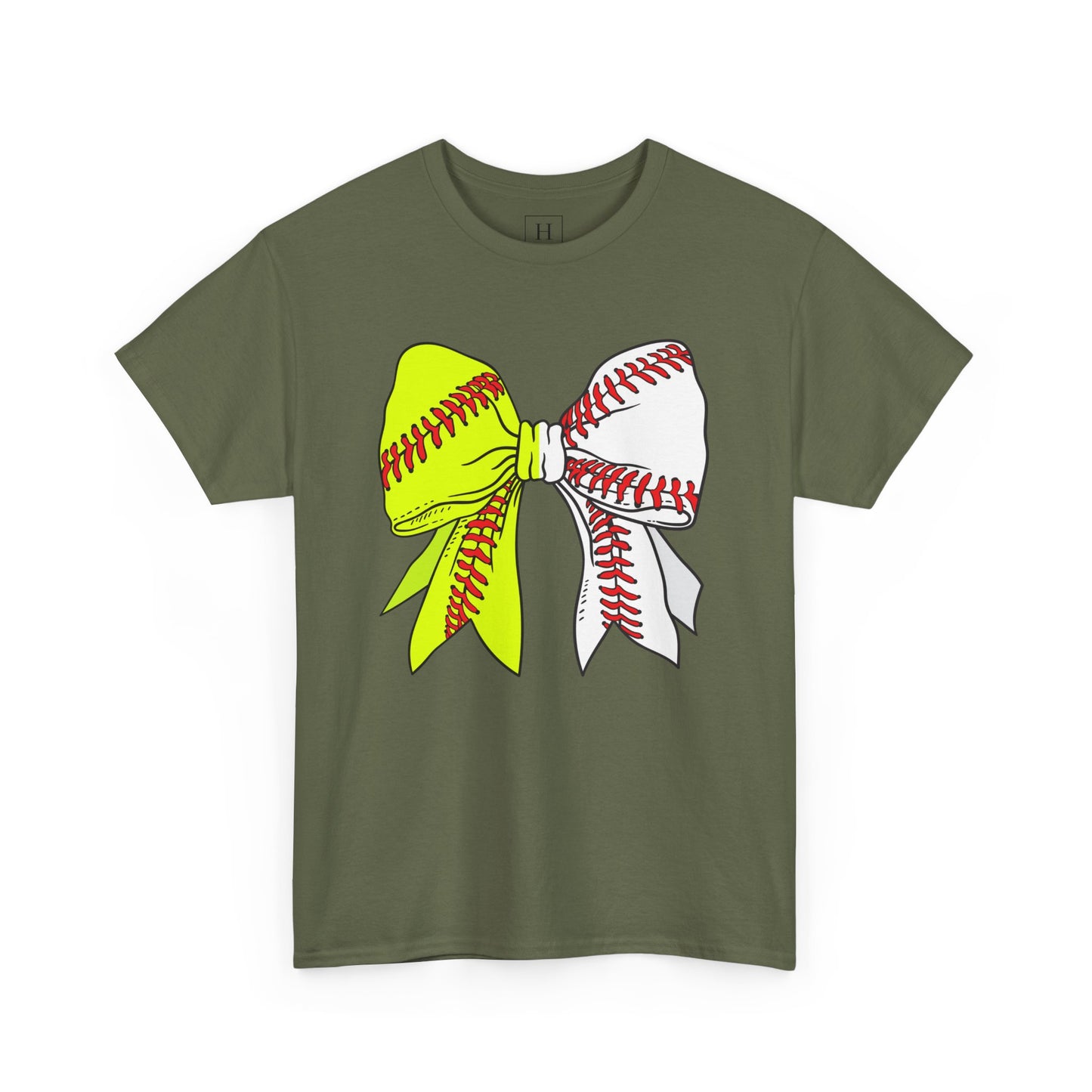 Softball Baseball Bow Unisex Tee - Sports Mama