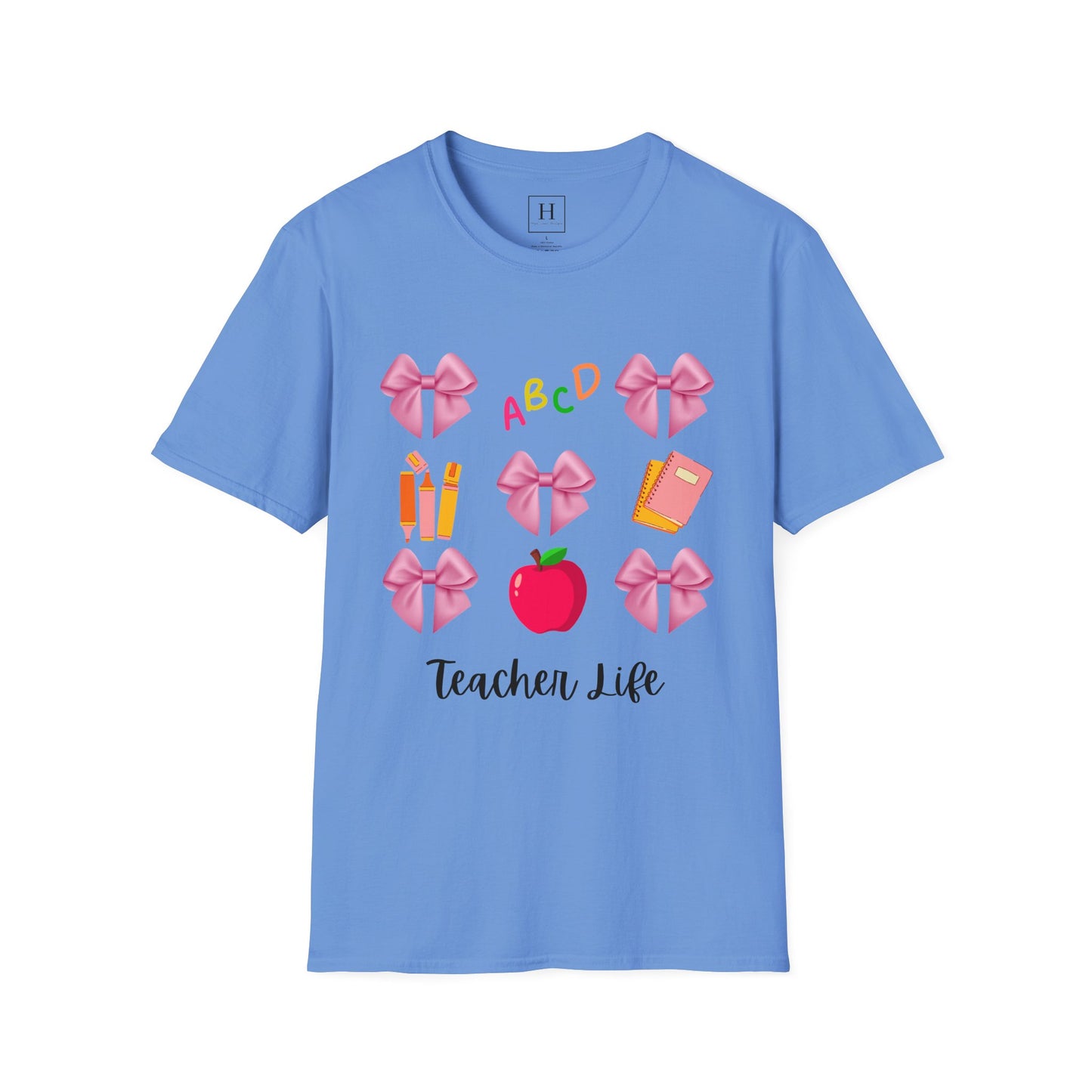 Teachers Life Bow T-Shirt (Front Only)