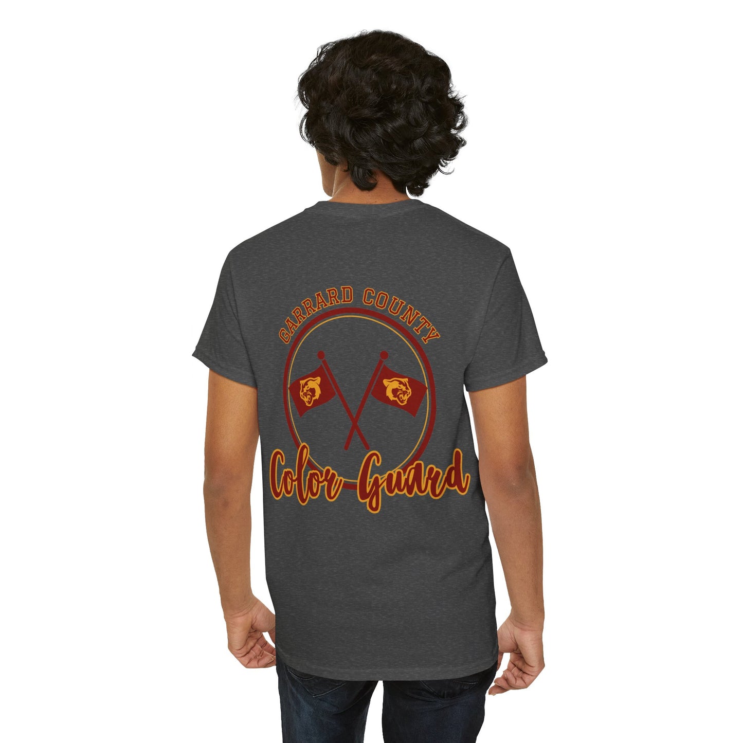 GMS Garrard Middle School Cougars Color Guard T-Shirt (Front & Back)