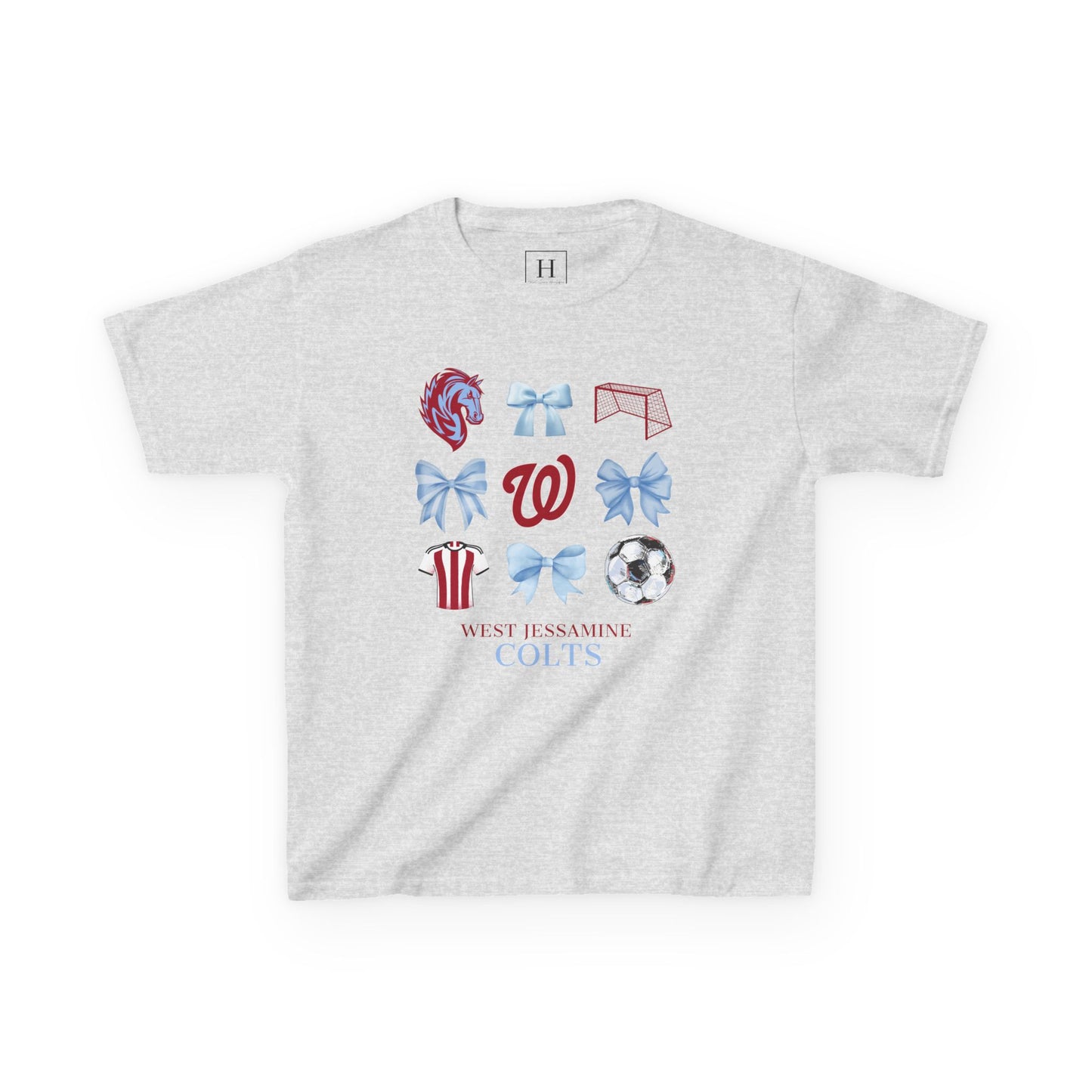 YOUTH --Soccer Coquette Bows Unisex Tee - West Jessamine