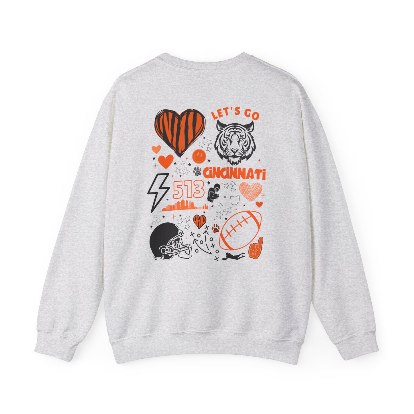 Cincy (513) Bengals Sweatshirts (Front & Back)