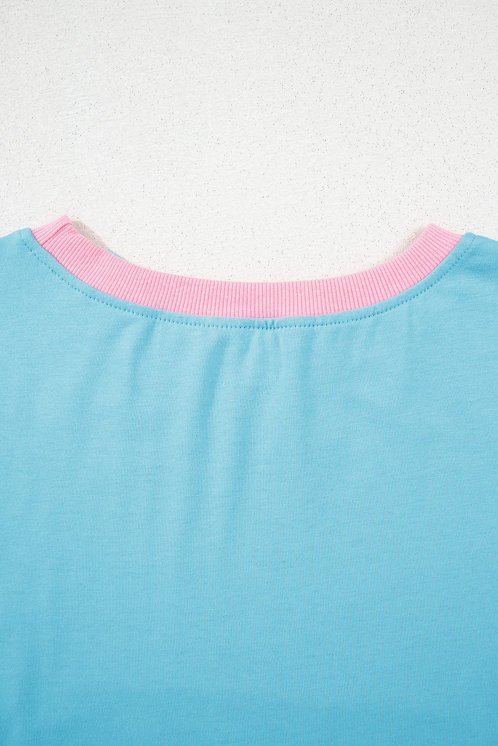 Bonbon Colorblock Edge Drop Shoulder T Shirt and Skort 2Pcs Set