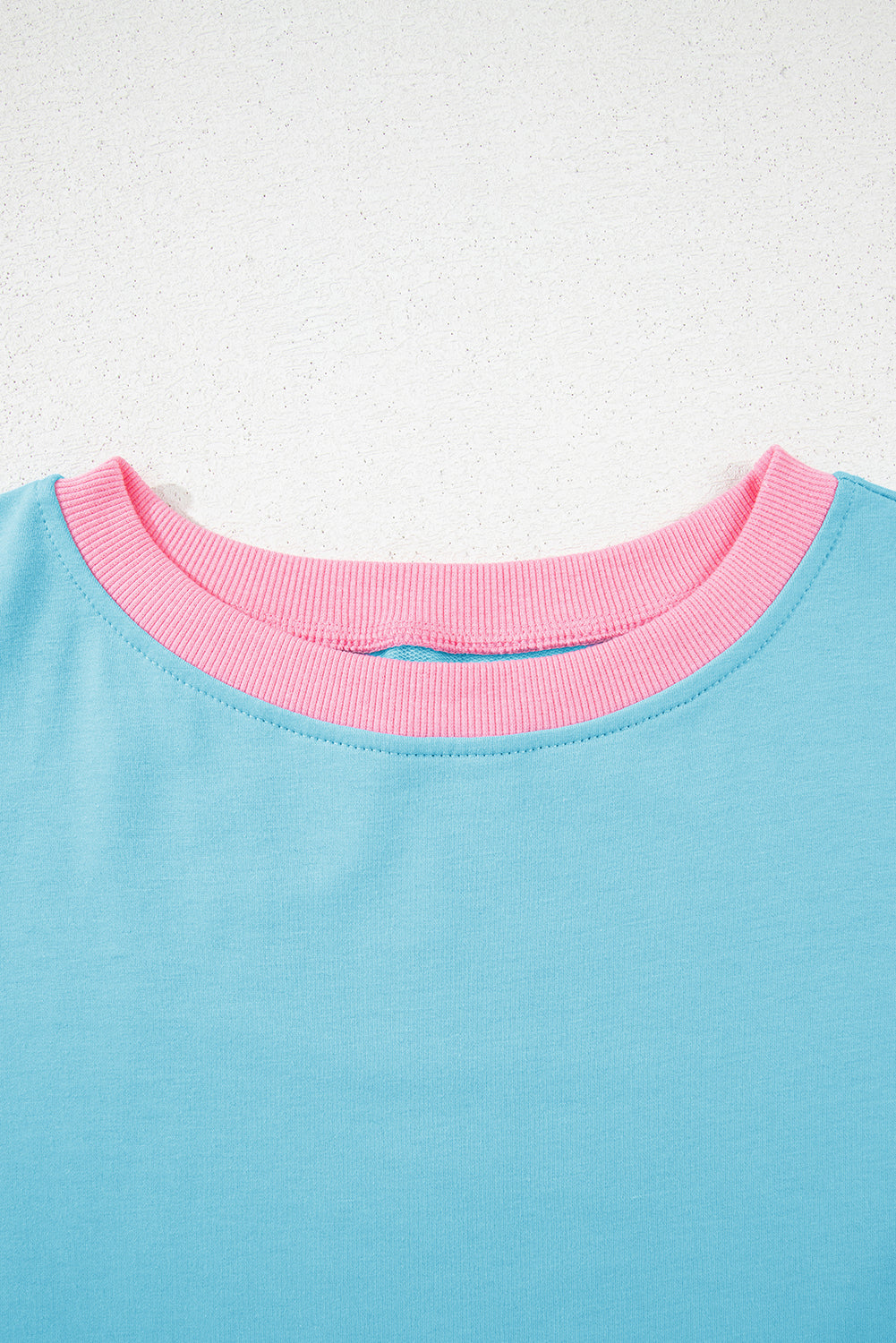 Bonbon Colorblock Edge Drop Shoulder T Shirt and Skort 2Pcs Set
