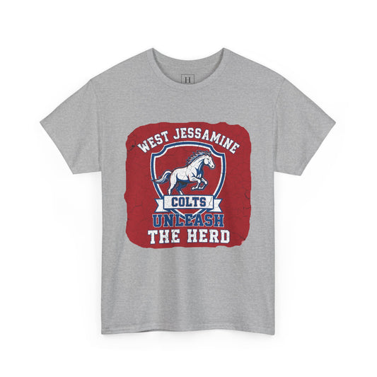 West Jessamine Colts - Unleash The Herd - Red BG Unisex Shirt