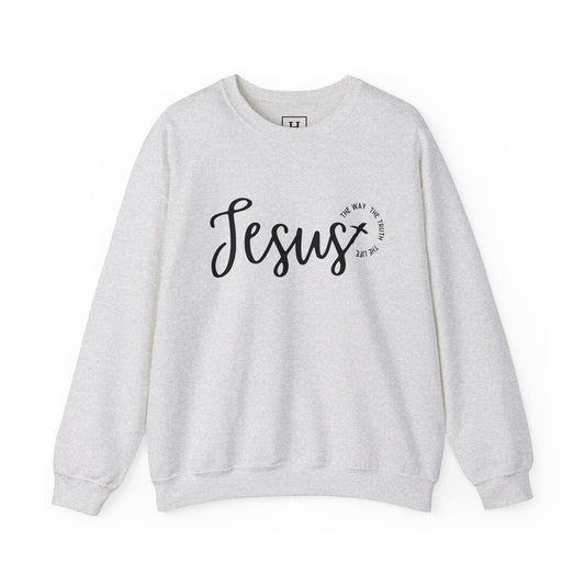 Jesus The Way The Truth The Life Christian Sweater (Front Only)