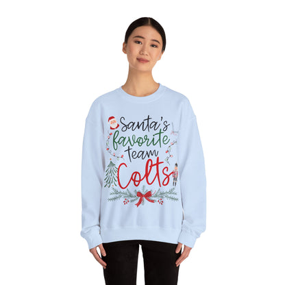 Santa's Favorite Team - COLTS - Christmas Sweatshirt - Unisex