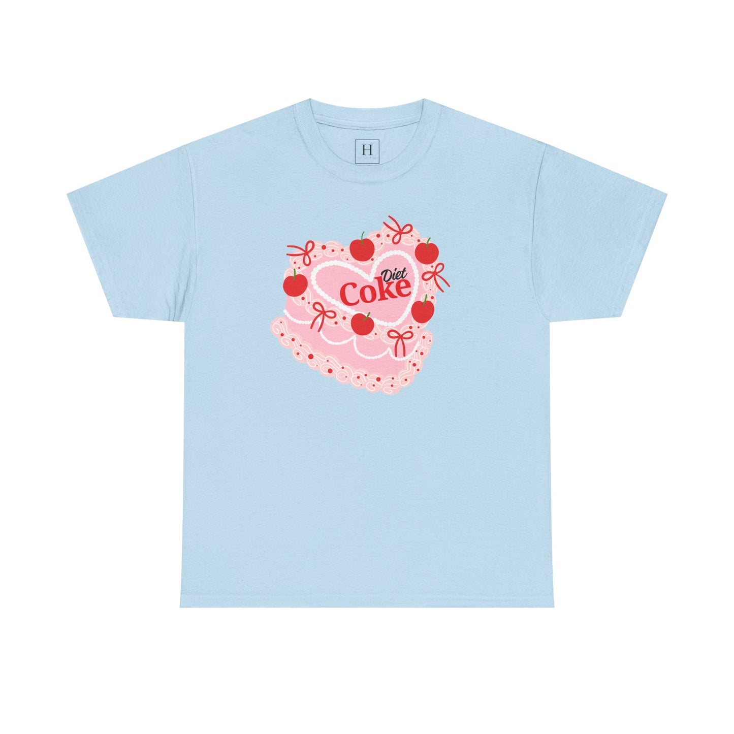 Coquette Cherry "Diet Coke" Heart Cake T-Shirt