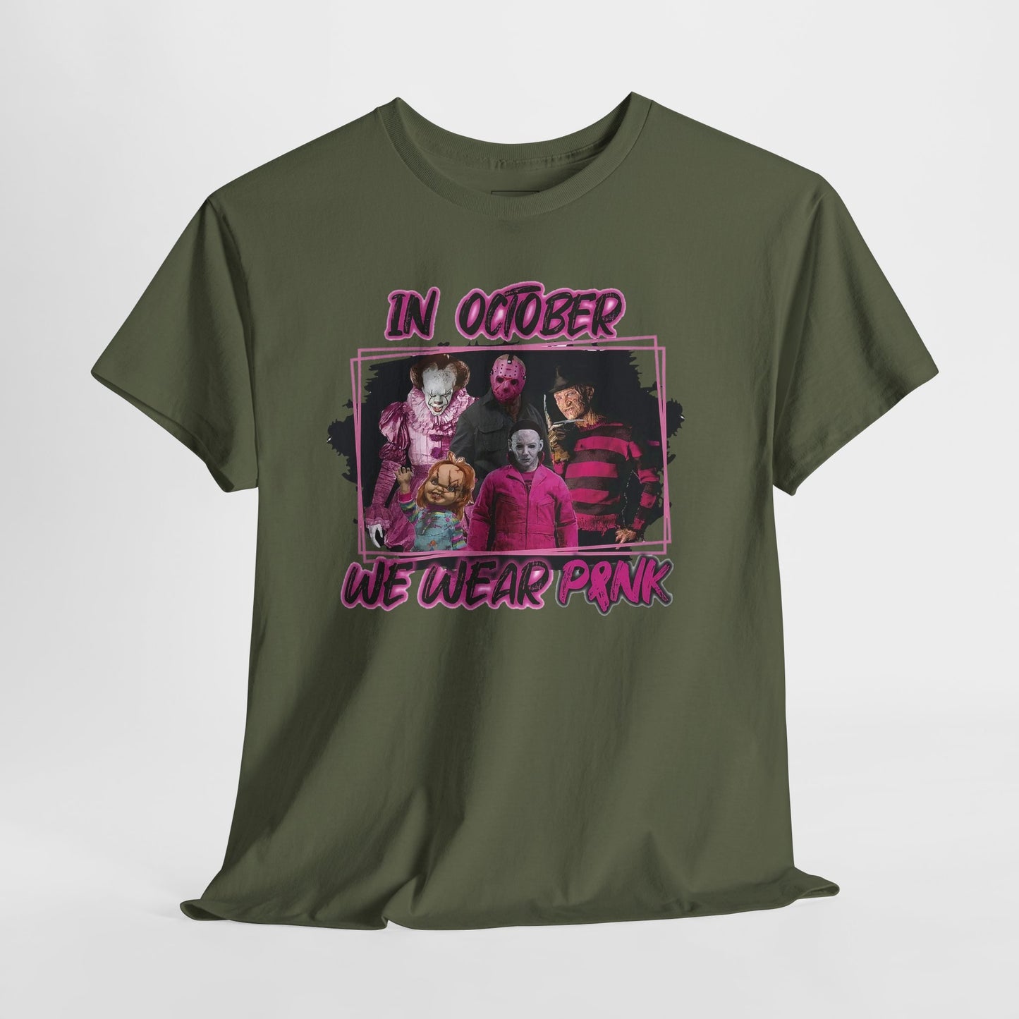 Halloween; Classic Horror Characters; Breast Cancer Awareness -- Unisex