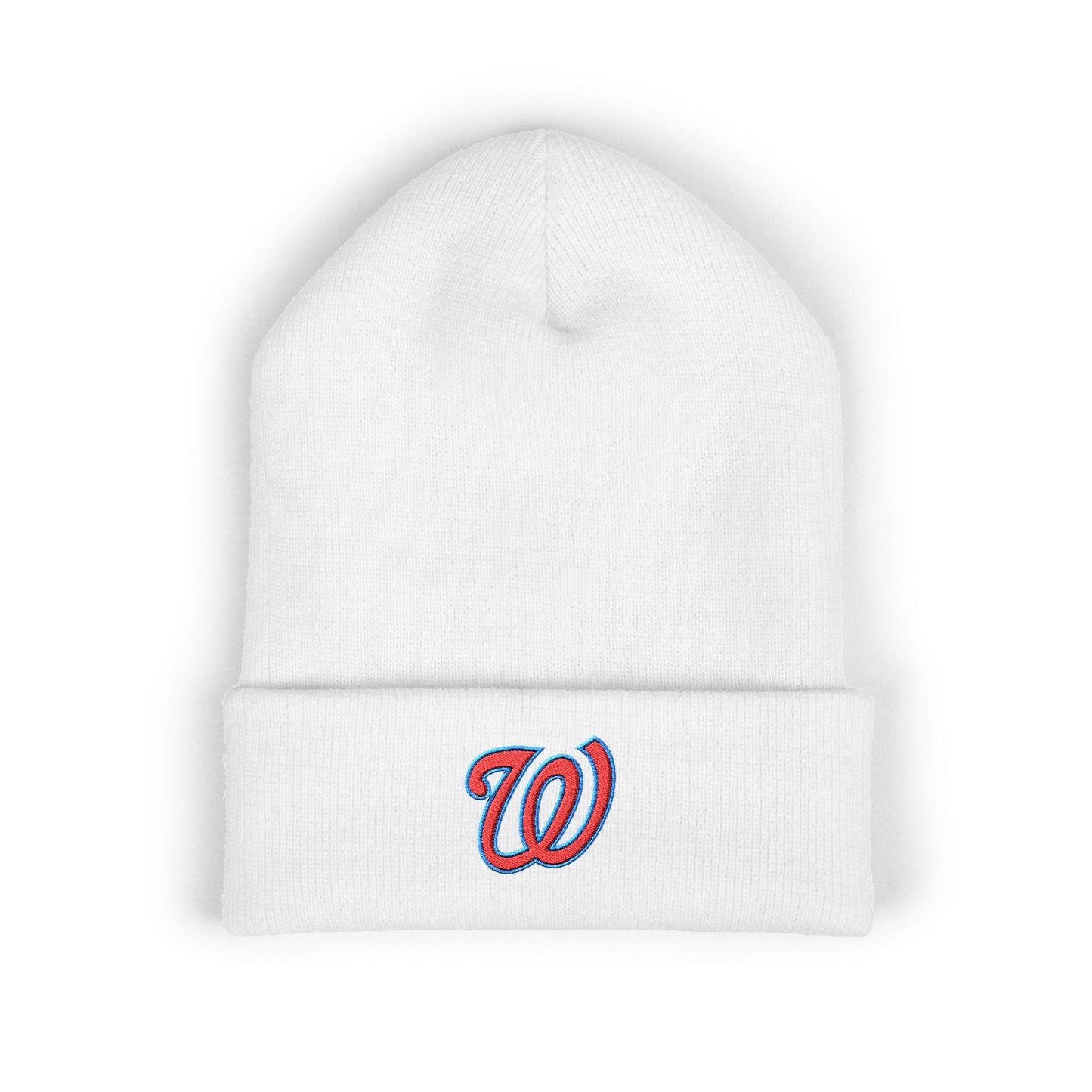 (W) West Jessamine Logo Embroidered Cuffed Beanie — Classic Script Winter Hat