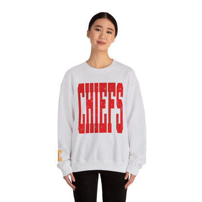 KC KANSAS CITY Chiefs  - KC on Right Sleeve - Unisex Sweatshirt