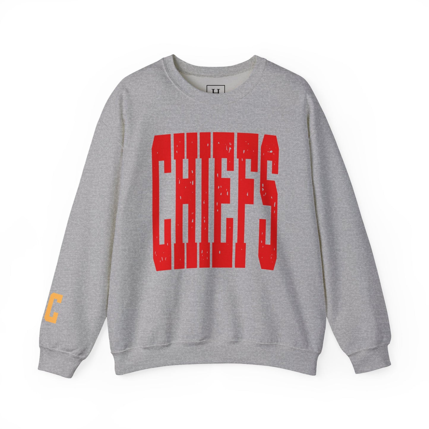 KC KANSAS CITY Chiefs  - KC on Right Sleeve - Unisex Sweatshirt