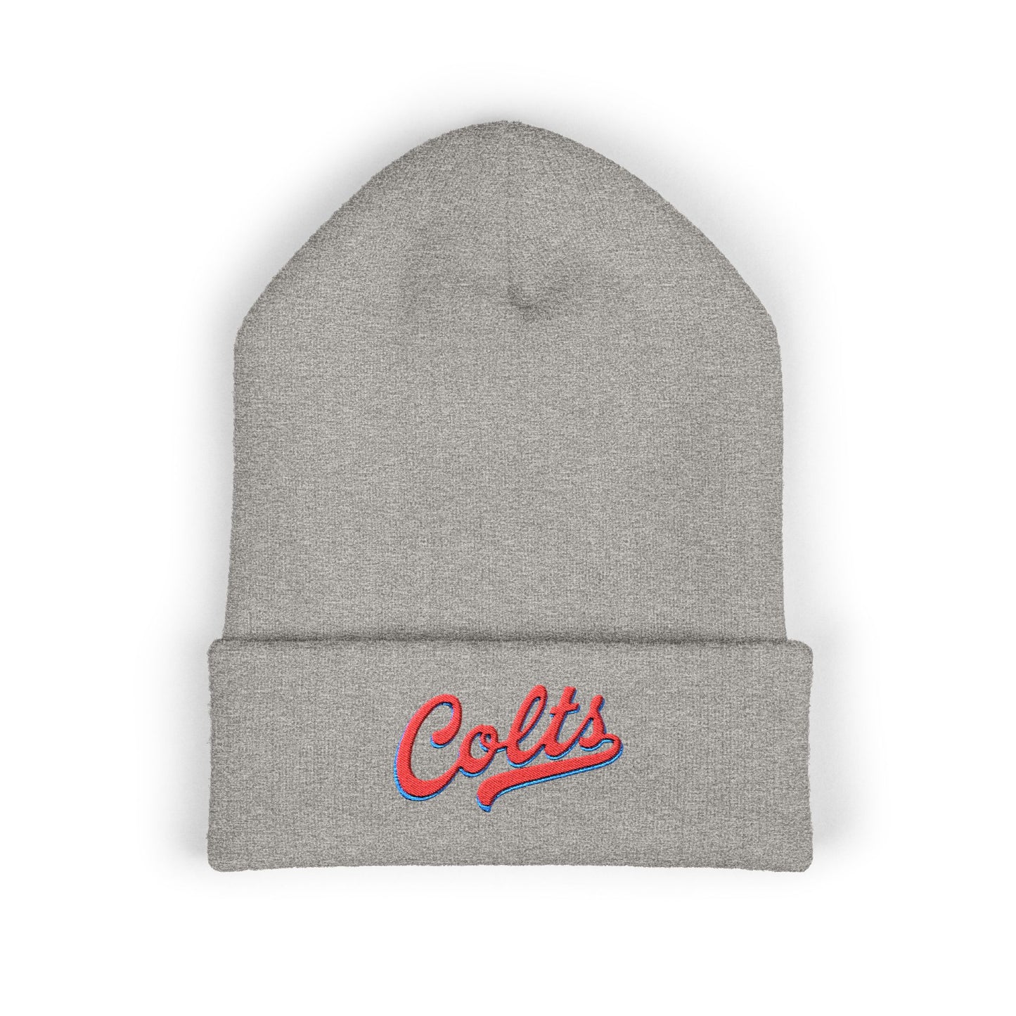 Colts Embroidered Cuffed Beanie — Classic Script Winter Hat