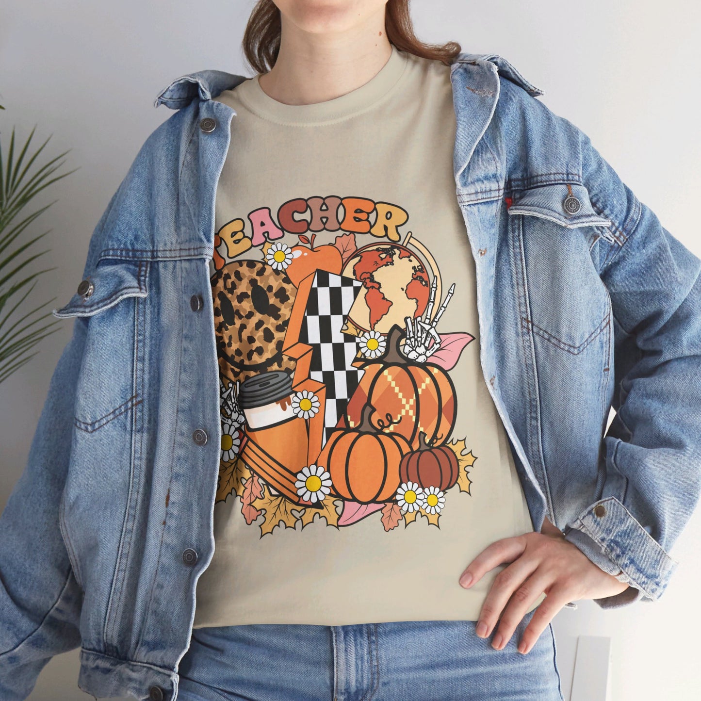 Fall Retro Teacher T-Shirt