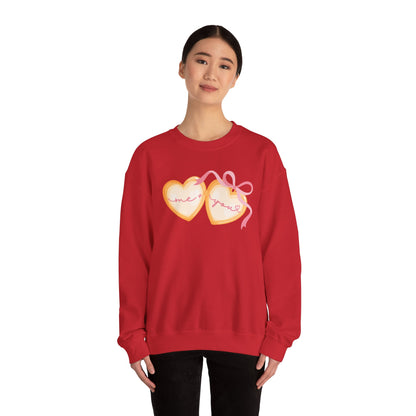 Me + You Heart Locket with Pink Bow Sweatshirt