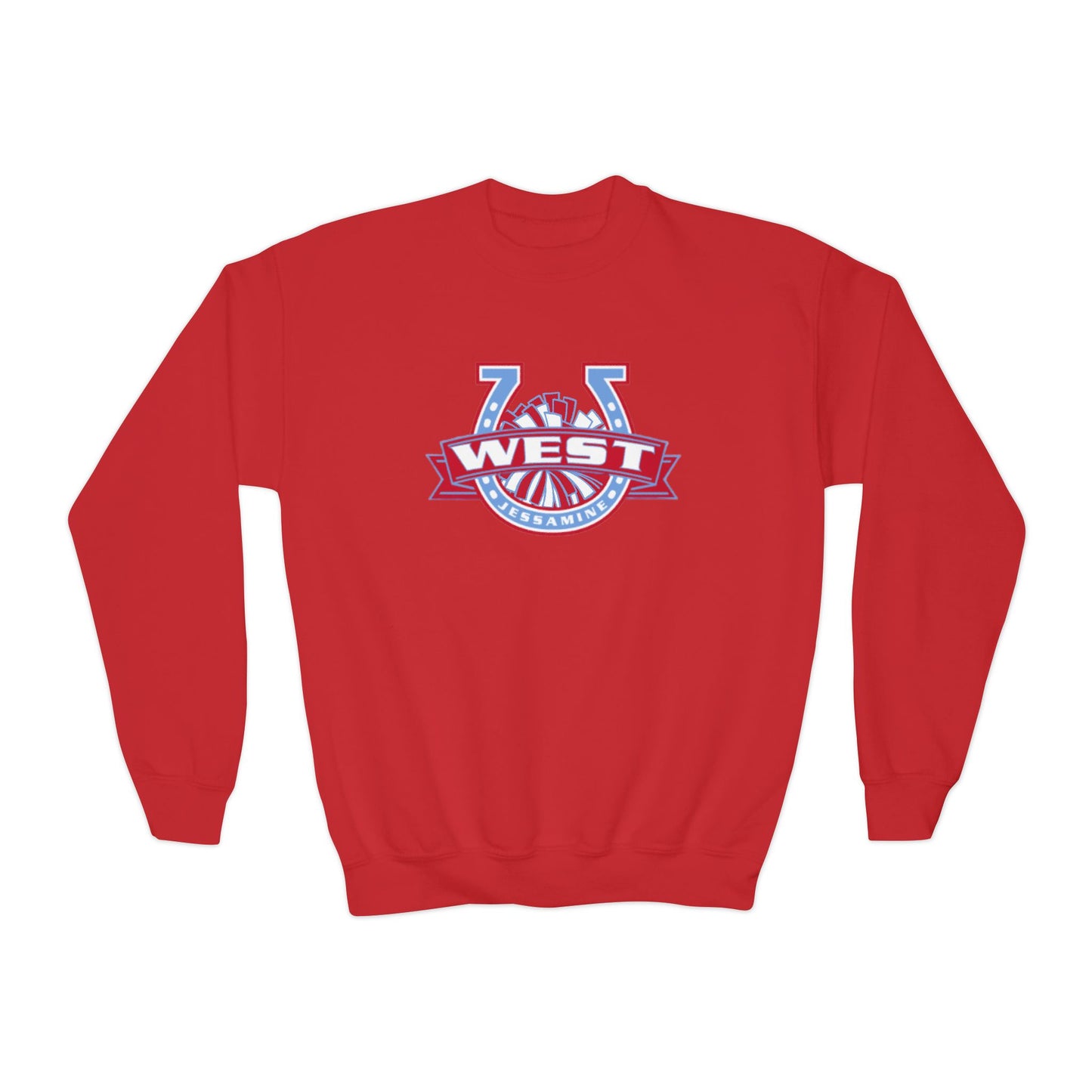 YOUTH -- West Jessamine Horseshoe Logo w/ Pom Sweatshirt