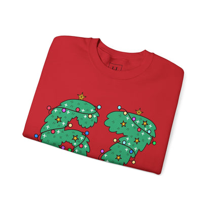 Wreath with Lights and Stars 6 7  - Christmas Sweatshirt - Unisex