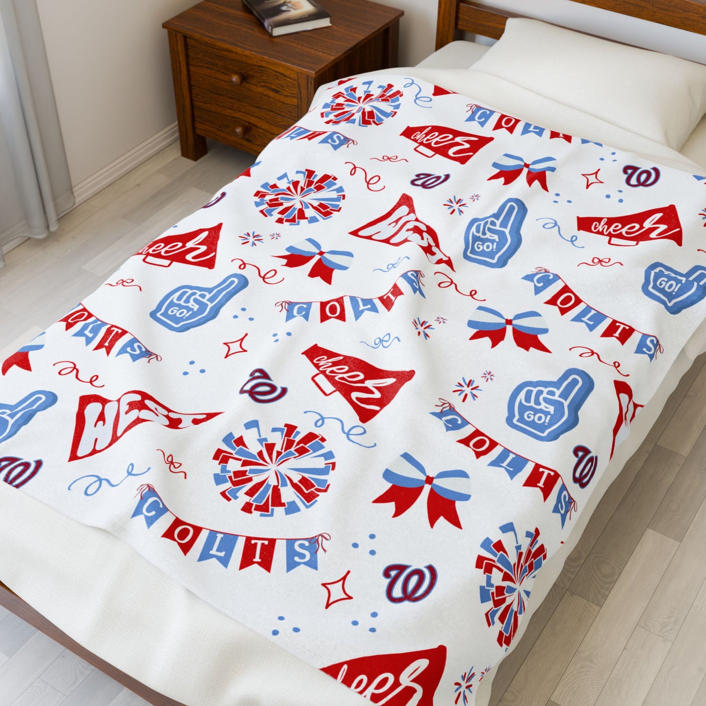 West Jessamine Colts Cheer & Bow Blanket