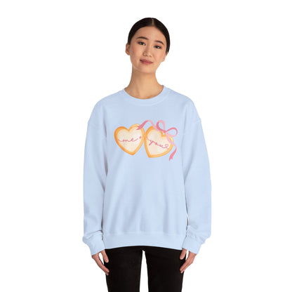Me + You Heart Locket with Pink Bow Sweatshirt
