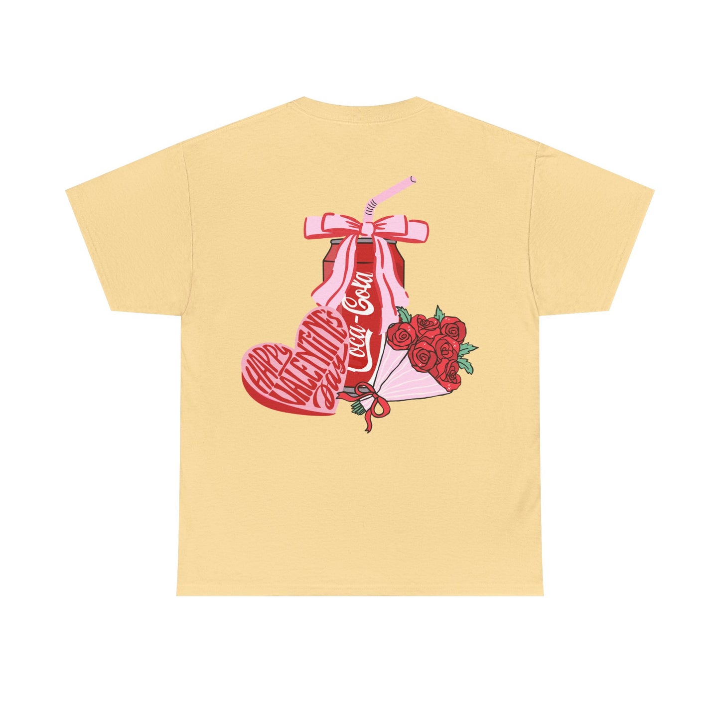 Valentines Day Coca Cola and Bows - Soda Shirt - Front & Back
