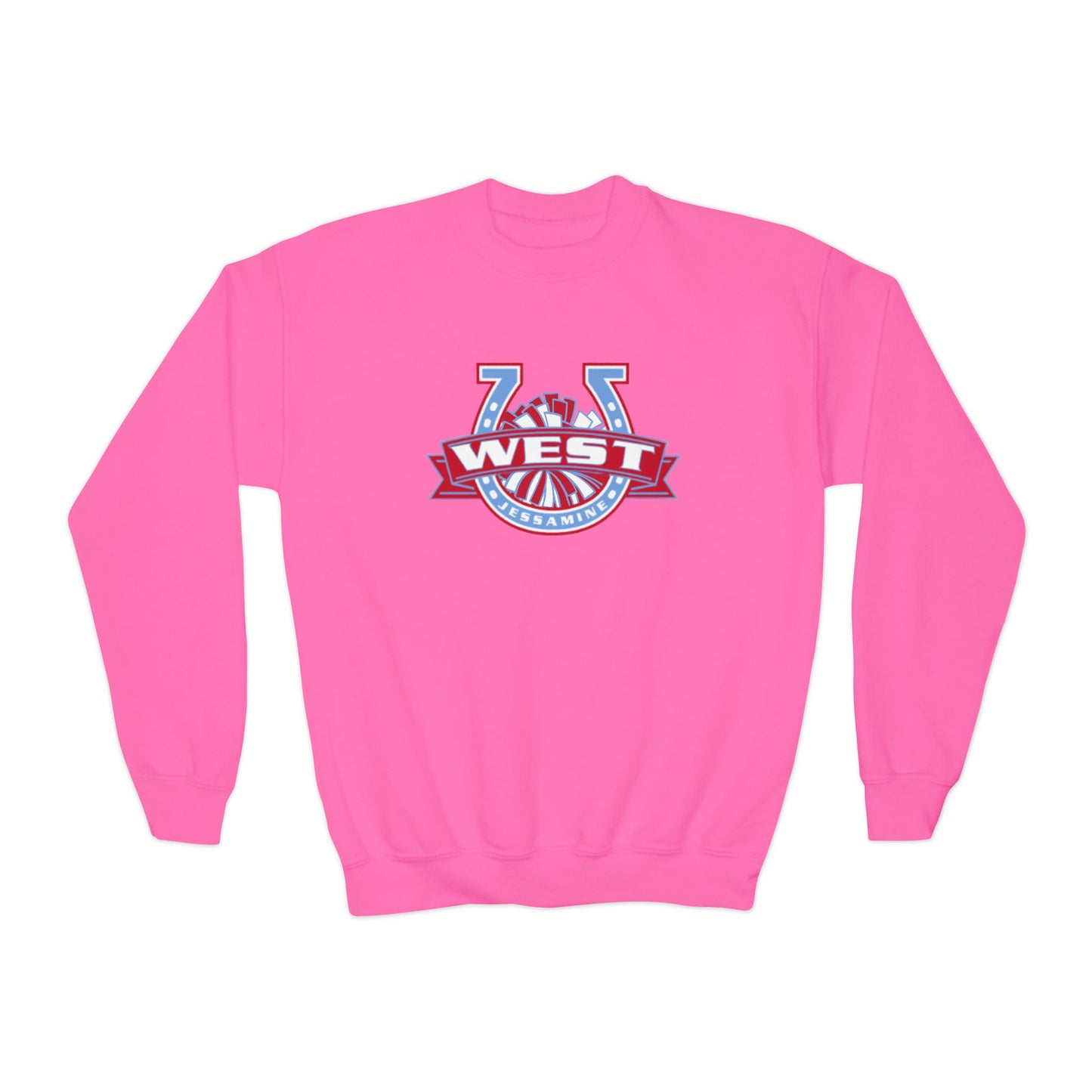 YOUTH -- West Jessamine Horseshoe Logo w/ Pom Sweatshirt