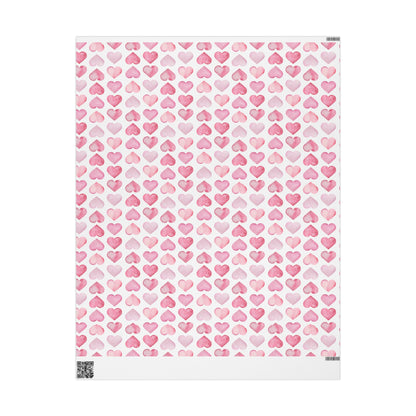 Shades of Pink Heart Wrapping Paper — Coquette Gift Wrap